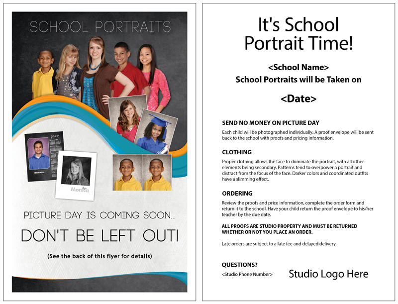 school portrait day flyer